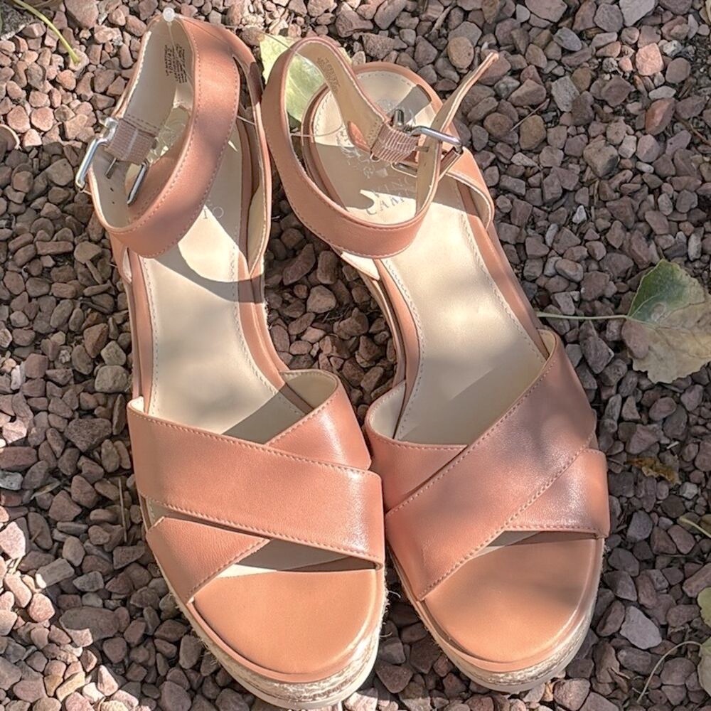 Vince Camuto Martinda Platform Leather Sandals Size 10